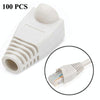 Network Cable Boots Cap Cover for RJ45, White (100 pcs in one packaging , the price is for 100 pcs)(White)