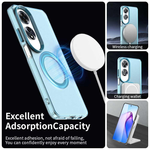 For OPPO A60 Global Candy Magsafe PC Hybrid TPU Phone Case(Blue)