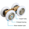 Small Brass Bearing Suspension Wheel Shower Room Four Wheel Track Pulley, Model: Pulley+Screw