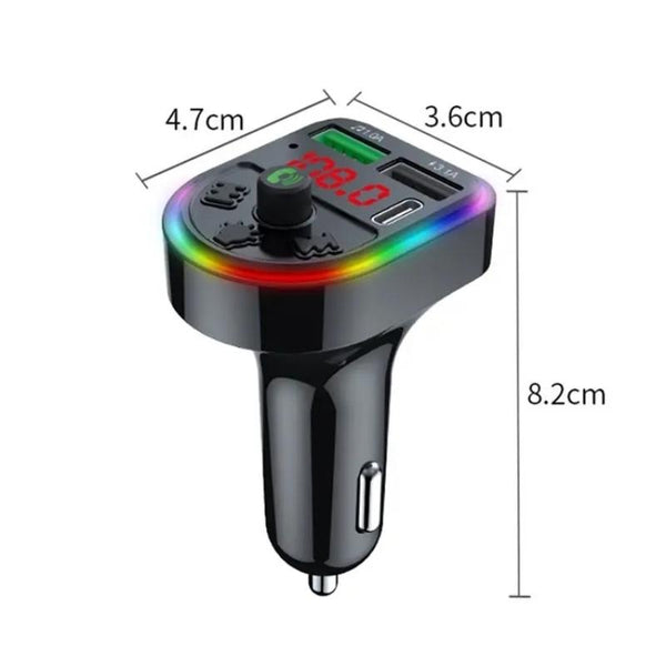 F21 PD + USB Car Charger Bluetooth Car Adapter Handsfree Call FM Transmitter MP3 Music Player