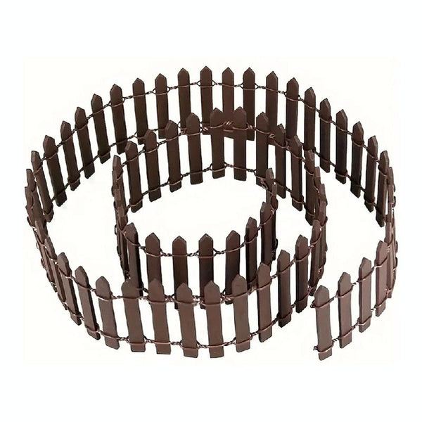 90cm Miniature Wooden Fence DIY Fairy Garden Mini Landscape Ornament(Coffee)