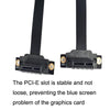 PCI-E 3.0 1X 180-degree Graphics Card Wireless Network Card Adapter Block Extension Cable, Length: 30cm