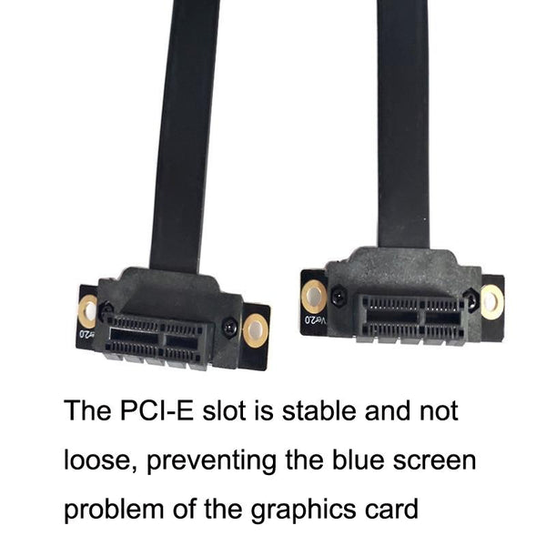 PCI-E 3.0 1X 180-degree Graphics Card Wireless Network Card Adapter Block Extension Cable, Length: 30cm