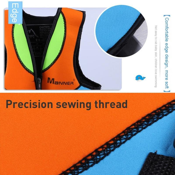 MANNER QP2007 Children Buoyancy Vest Swimming Aid Life Jacket, Size:L