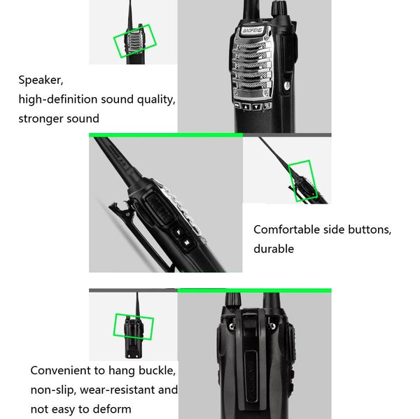 Baofeng UV-8D 8W High-power Dual-transmit Button Multifunctional Walkie-talkie, Plug Specifications:US Plug