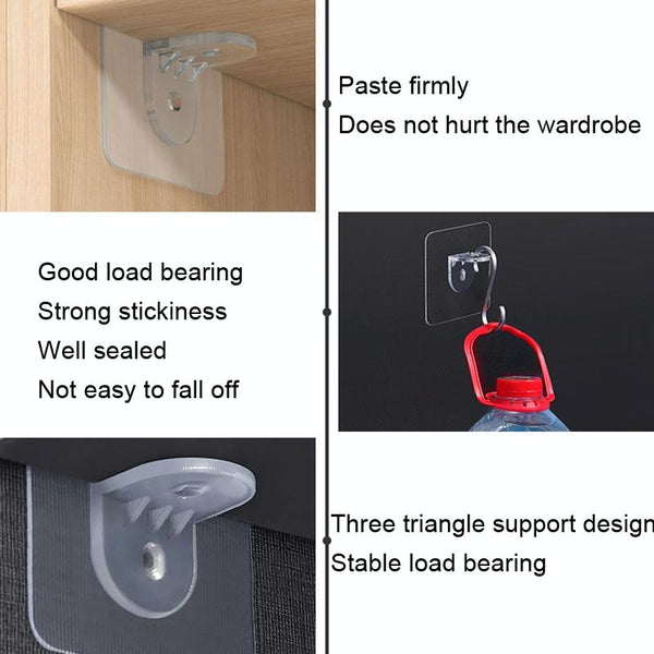 4pcs /Set Simple Firm Load Bearing Wardrobe Layered Partition Bracket, Size: Large 7cm