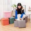 Home Foldable Fabric Storage Chairs Multifunctional Square Sofa, Color: Sky Blue