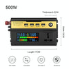 8896 500W Car Smart Multi-functional Digital Display Inverter, Specification:12V