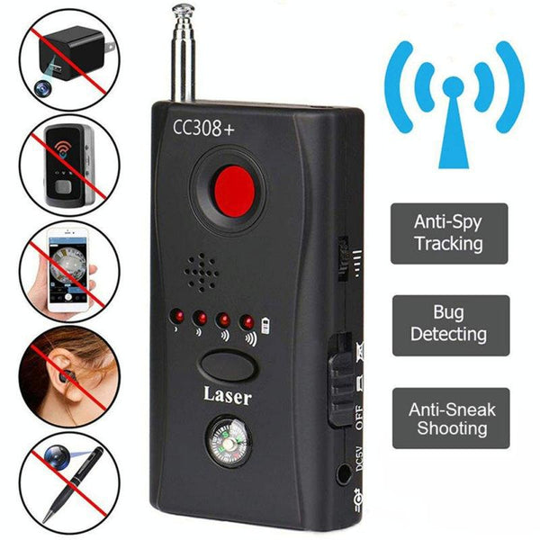 CC308+ RF Detector: Anti-Spy Bug Finder & Camera Lens Detector (EU Plug)
