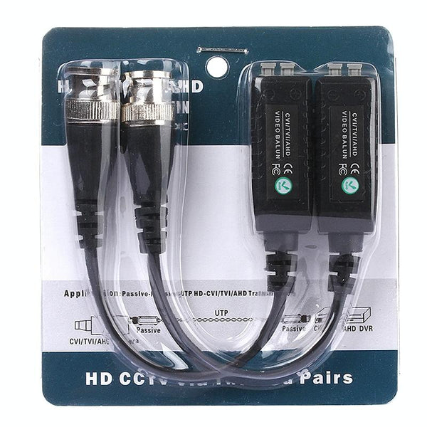 2x HD Video Balun CVI/TVI/AHD 450m CCTV Passive Transceiver