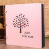 Wooden Cover Baby Growth Commemorative Album Creative Manual Paste Album Book(Pink Growing Tree)