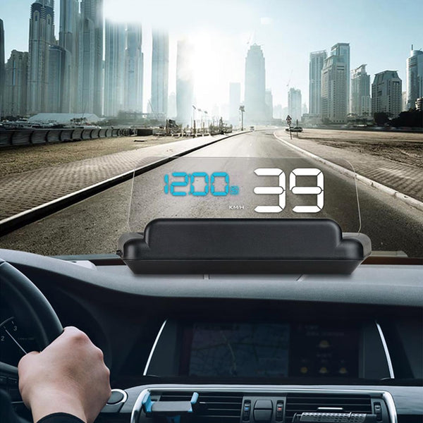 T900 Car HUD Head-Up Display, Speed, GPS, Overspeed Alarm (Blue)
