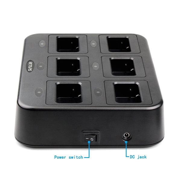 RETEVIS RTC21 Multi-function Six-Way Walkie Talkie Charger for Retevis RT21/RT24, US Plug