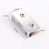 Zinc Alloy Bright Fixed Bracket Connection 12mm Rectangular Glass Fixing Clamp