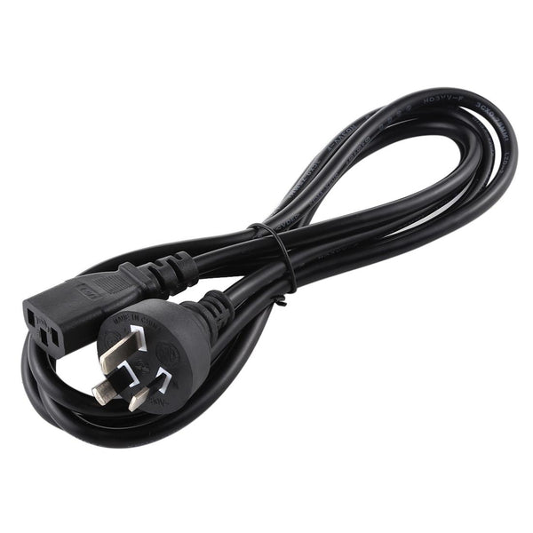 Computer PC POWER Cord 3 pin Cable, Length: 1.8m, AU Plug(Black)