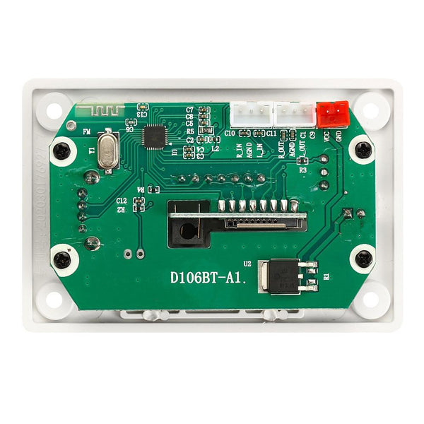 12V Car Color Display Audio Bluetooth MP3 Decoder Board(White)