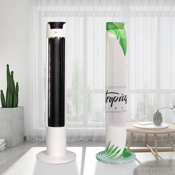 Vertical Fan Universal All-inclusive Dust-proof Protection Cover, Size: L(Green Leaf)