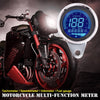 Motorcycle Multi-functional Modification Instrumentation Motorcycle Odometer Speedometer Tachometer Oil Gauge(Silver)