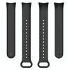 For Xiaomi Mi Band 8 Solid Color Silicone Plug Replacement Watch Band(Black)