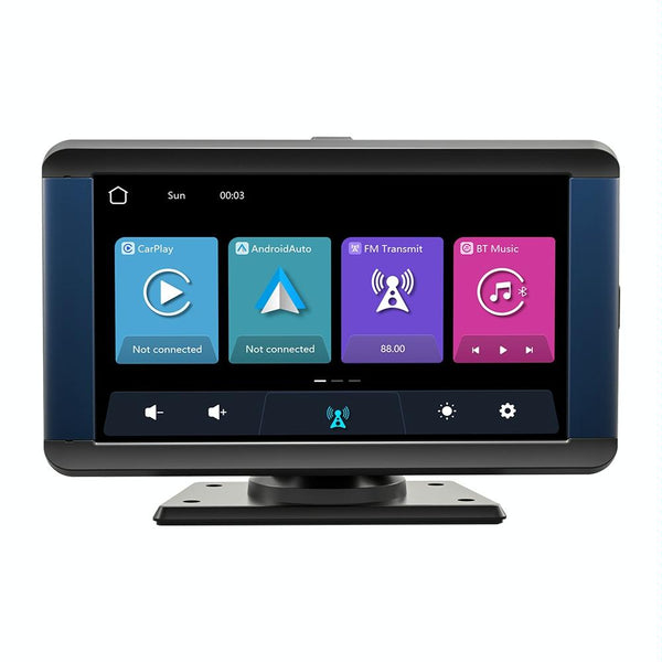 B300R 7 inch Portable Car MP5 Player Built-in Driving Recorder Support CarPlay / Android Auto(Black)