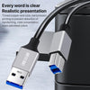 USB 3.0 A Male to USB-B Square Interface Printer Data Transmission Adapter Cable, Length:0.3m