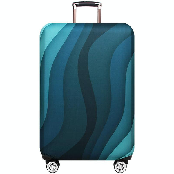 Luggage Thickening Wear-resistant Elastic Anti-dust Protection Cover, Size: S(Green Ripple)