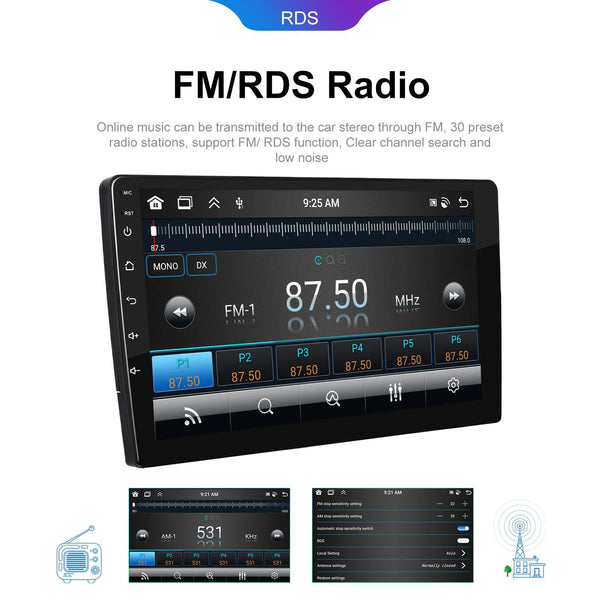 7 inch 6+128G Android Universal HD Large Screen Car Bluetooth Player Android GPS Navigation Integrated Machine(Standard+AHD Camera)