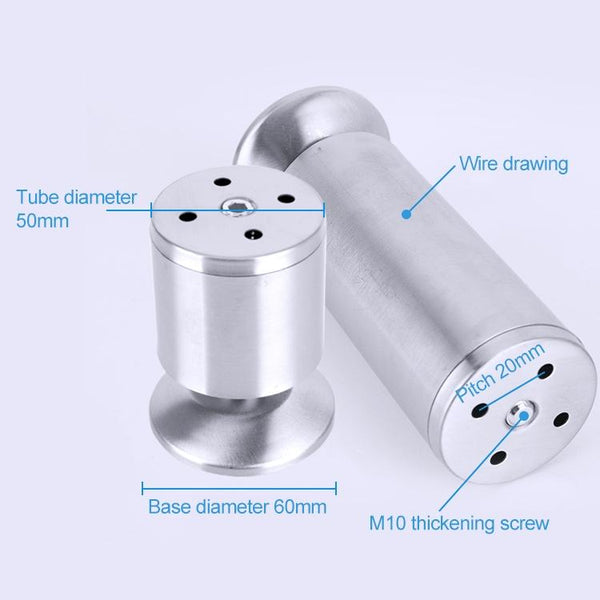 Stainless Steel Wire Drawing Thickened Column Sofa Furniture Cabinet Foot, Height: 180mm