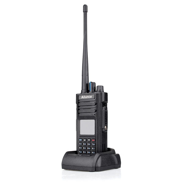 RETEVIS HD1 136-174&400-480MHz&76-107.95MHz 3000CHS Dual Band DMR Digital Waterproof Two Way Radio Handheld Walkie Talkie, EU Plug(Black)