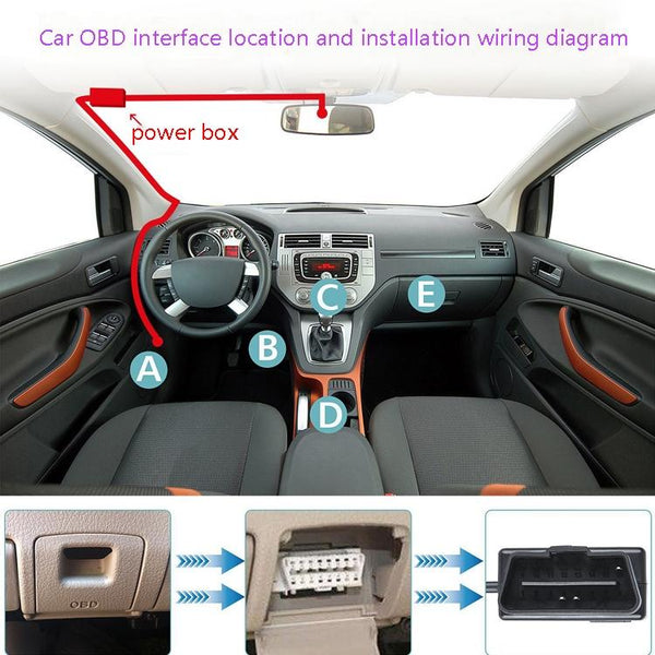 H507 Driving Recorder OBD Step-down Line Car ACC Three-Core Power Cord 12/24V To 5V 3A Low Pressure Protection Line, Specification: Micro Right Elbow