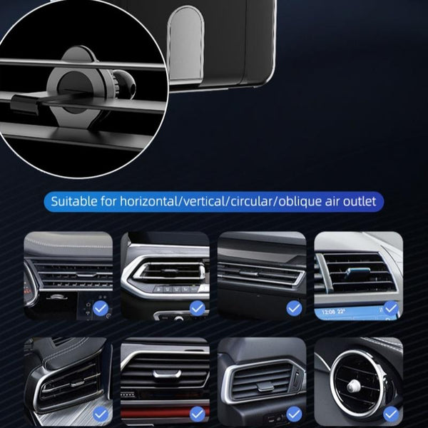 C1 Car Wireless 66W Fast Charger Phone Holder Infrared Sensor Punk Style(Silver)