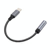 13cm AUX 3.5mm Female to Type-C Cable Audio Cable(Grey)