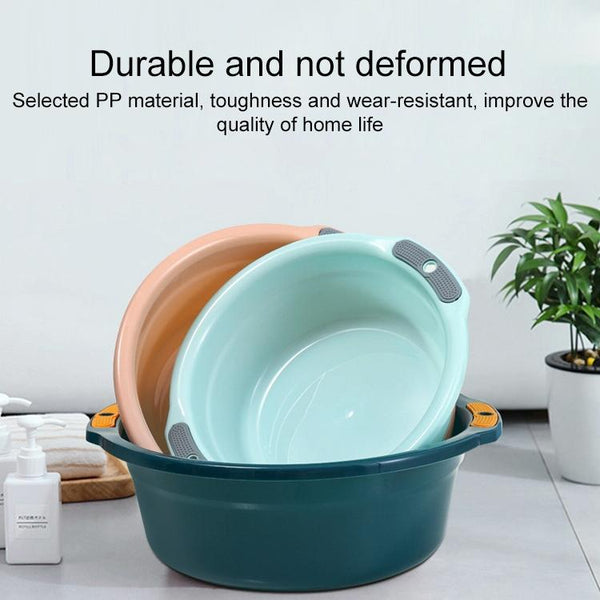 Household Hanging Thickened Double-ear Anti-slip Wash Basin Random Color Medium
