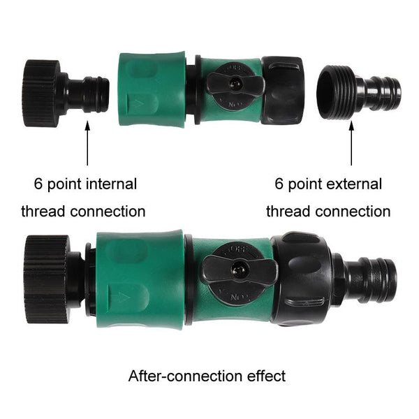 Car Washing Hose Fittings Valve With Switch Garden Water Sprinkler Connector, Model: Ball Valve