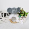 Baby Hand Rattles Toys Hand Grip Stick Newborn Soothing Toys,Style: Little Grey Elephant