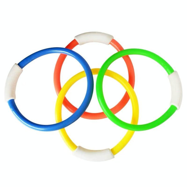 4PCS Hard Ring Diving Swimming Pool Toys Children Summer Water Toys