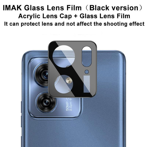 For Motorola Edge 40 5G imak High Definition Integrated Glass Lens Film Black Version