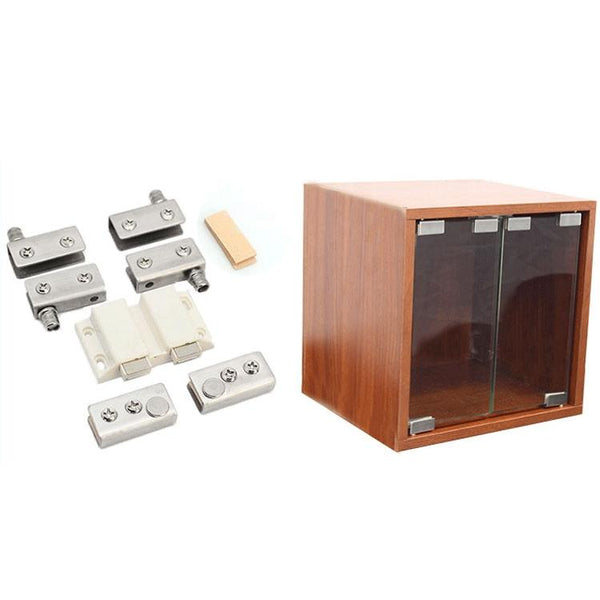 Glass Clip Double Door Touching Exhibition Cabinet Hinge