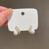 Shell Double Layer Earrings with Diamond Earrings, Color: EH1369