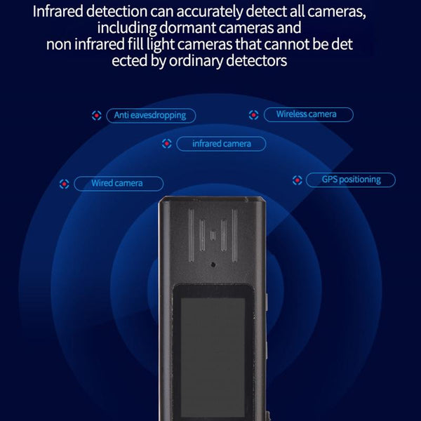 Mini Bug Detector RF Signal Sweeper (Black) - Anti Spy Camera GPS Finder