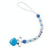 Infant Baby Pacifier Clip Chain Clay Crystal Anti-drop Heart Nipple Clip(Blue)