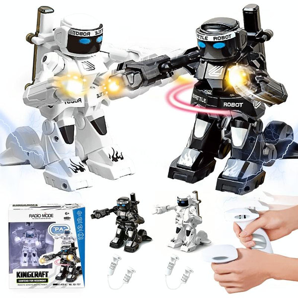 777-615 Battle RC Robot 2.4G Body Sense Remote Control Toys For Kids Gift Toy Model Mini Smart Robot Battle Toys For Boys(White)