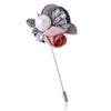 Fashion Handmade Fabric Flower Lace Pearl Brooch(Pink)