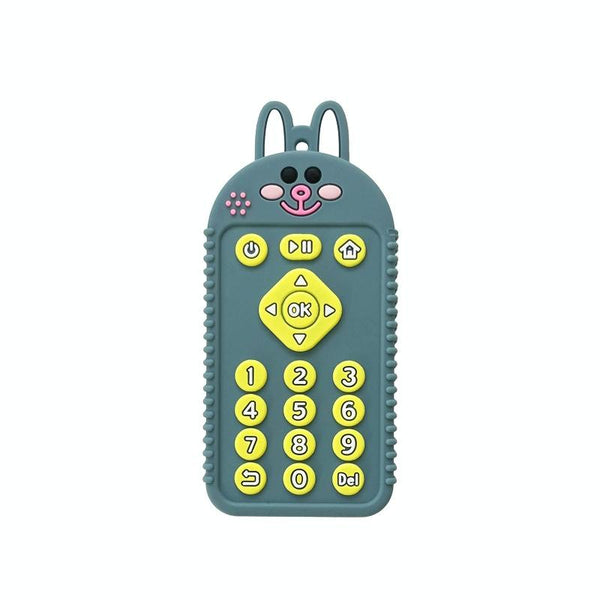 Cartoon Reomte Baby Teething Toys Silicone Baby Teether for Newborn Toddlers Infants, Style: Bunny Blue