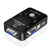 KVM-21UA 2 Ports USB KVM Switch Box with Control Button for PC Keyboard Mouse Monitor(Black)