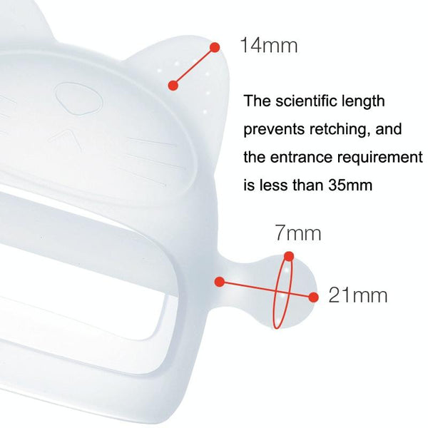 Baby Anti-eating Hand Cover Boiled Silicone Soothing Teeth Stick(Transparent)