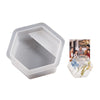 2pcs Business Card Holder Photo Clip Mold DIY Crystal Glue Resin Mold, Style: Hexagon 002
