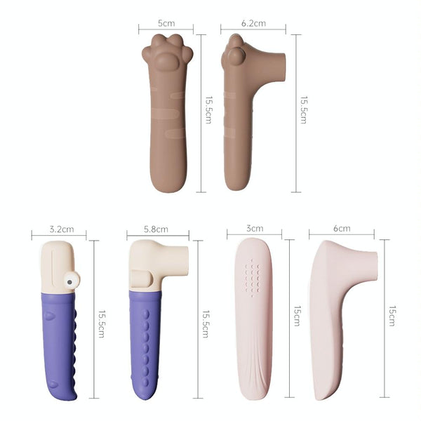 Silicone Door Handle Protector Children Anti-collision Door Pads, Spec: Cat Claw-Beige