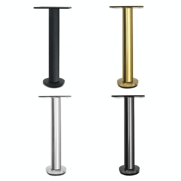 LH-TJ003 Adjustable Stainless Steel Round Tube Furniture Legs, Height: 32cm(Brushed Gold)