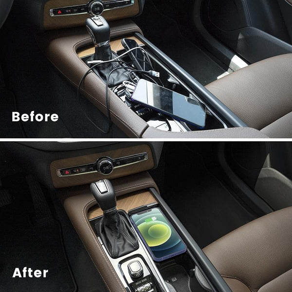 Car Qi Standard Wireless Charger 10W Quick Charging for Volvo S60 2019-2021, Left and Right Driving